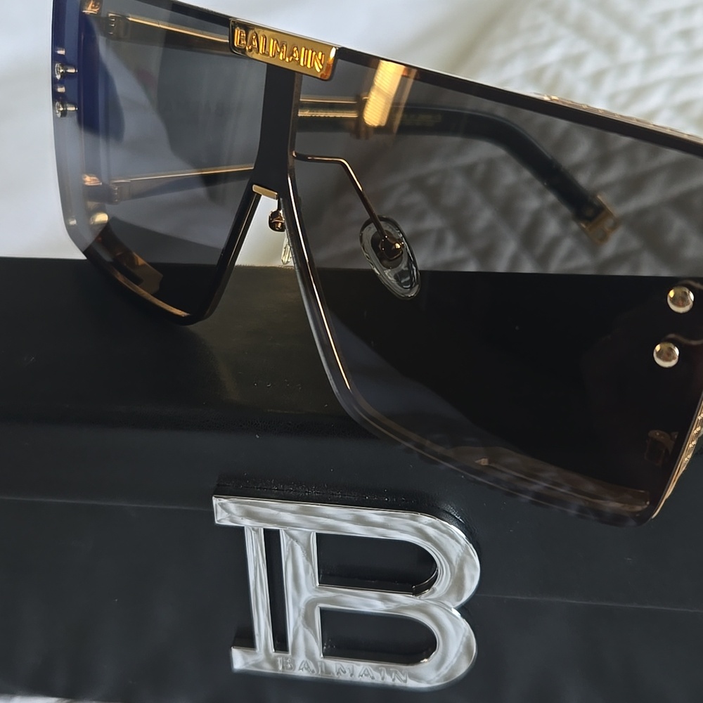 Balmain Sunglasses with Black Frame and Gold Accents